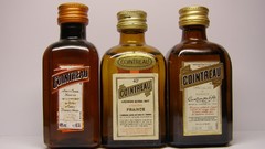 Alcohol white background bottles liquor Cointreau