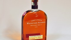 Alcohol white background bottles whiskey liquor Woodford Reserve
