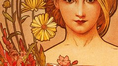 Alphonse Mucha artwork drawings