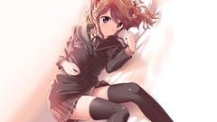Amagami SS anime girls nakata sae stockings brunette Anime legs