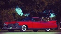 American cars red cars vintage cars Cadillac Eldorado
