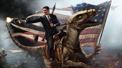 American Flag rocket launcher RONALD REAGAN Velociraptor 
