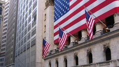American Flag USA new york city New York Stock Exchange