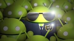 Android (operating system) digital art Green glasses cgi render