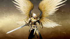 angel Might and Magic video games fantasy art artwork sword