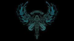 Angels black background