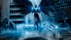 Angels water wings cars