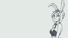 Animal ears League of Legends riven Simple Background bunny suit