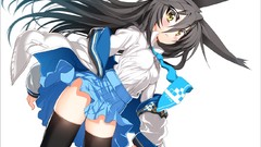 Animal ears Simple Background original characters thigh highs 