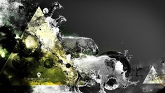 Animals abstract Giraffes elephants gazelle rhinoceros 