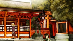 Animals Birds gate dress sitting blondes brunettes short hair 