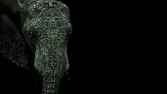 Animals black background elephants tattoos artwork mayan aztec