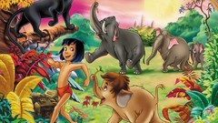 Animals cartoons drawings forests the jungle book Mowgli Disney 