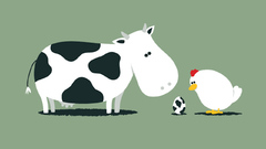 Animals Cows Chickens simple