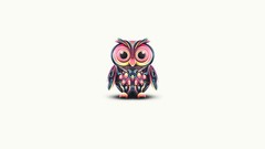 Animals eyes abstract wings animal world multicolor Owls Simple 