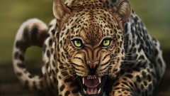 Animals Leopards big cats