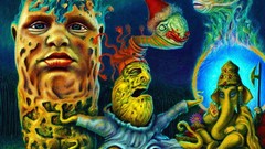 Animals paintings psychedelic elephants creatures creepy 