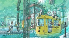 Animals water Birds fish anime girls rivers school uniforms 