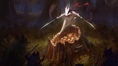 Animals weapons protection nuts Swords forests fantasy art 