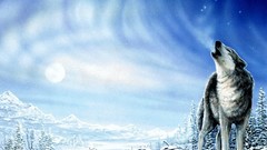 Animals Wolves creatures fantasy art howling wolf