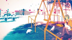 Animals woman cats glasses ghosts outdoors anime girls school 