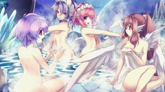 Anime angels pink hair anime girls brunettes purple hair purple 