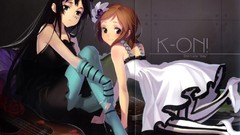 Anime anime girls akiyama mio k - on hirasawa yui striped 