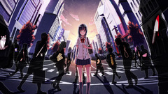 Anime anime girls architecture City cityscape standing legs