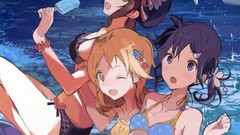 Anime anime girls bikini boobs sawa tari tari