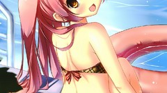 Anime anime girls bikini swimsuits swimming pools Hentai Ouji 