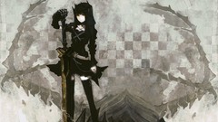 Anime anime girls black rock shooter yellow eyes Dragon Slayer