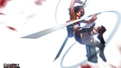 Anime anime girls boots brown eyes short hair mikasa ackerman 