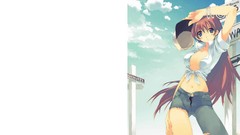 Anime anime girls cleavage ripped jeans