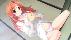 Anime anime girls duplicate game cg panties orange hair visual 