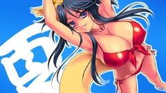 Anime anime girls gray hair animal ears purple eyes ecchi 