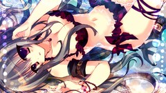 Anime anime girls gray hair mallow purple eyes ecchi bikini