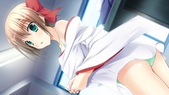Anime anime girls green eyes panties yaneura no kanojo dp