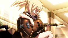 Anime anime girls guitar musical instrument women indoors blonde