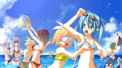 Anime anime girls hatsune miku vocaloid megurine luka kagamine 