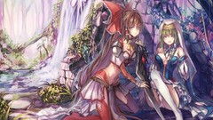 Anime anime girls kochiya sanae hakurei reimu touhou chiaki