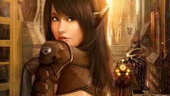 Anime anime girls mercenary artwork futuristic