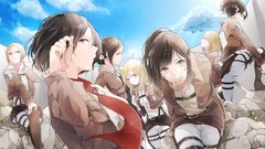Anime anime girls mikasa ackerman shingeki no kyojin christa 