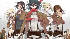 Anime anime girls mikasa ackerman shingeki no kyojin christa 