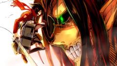 Anime anime girls mikasa ackerman shingeki no kyojin eren 