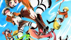 Anime anime girls mikasa ackerman shingeki no kyojin eren 