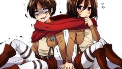 Anime anime girls mikasa ackerman shingeki no kyojin eren 