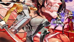 Anime anime girls mikasa ackerman shingeki no kyojin rivaille 