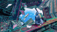 Anime anime girls original characters illustration fantasy art