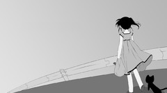 Anime anime girls pita ten grayscale Koge Donbo