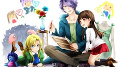 Anime anime girls purple hair anime boys IB (game)